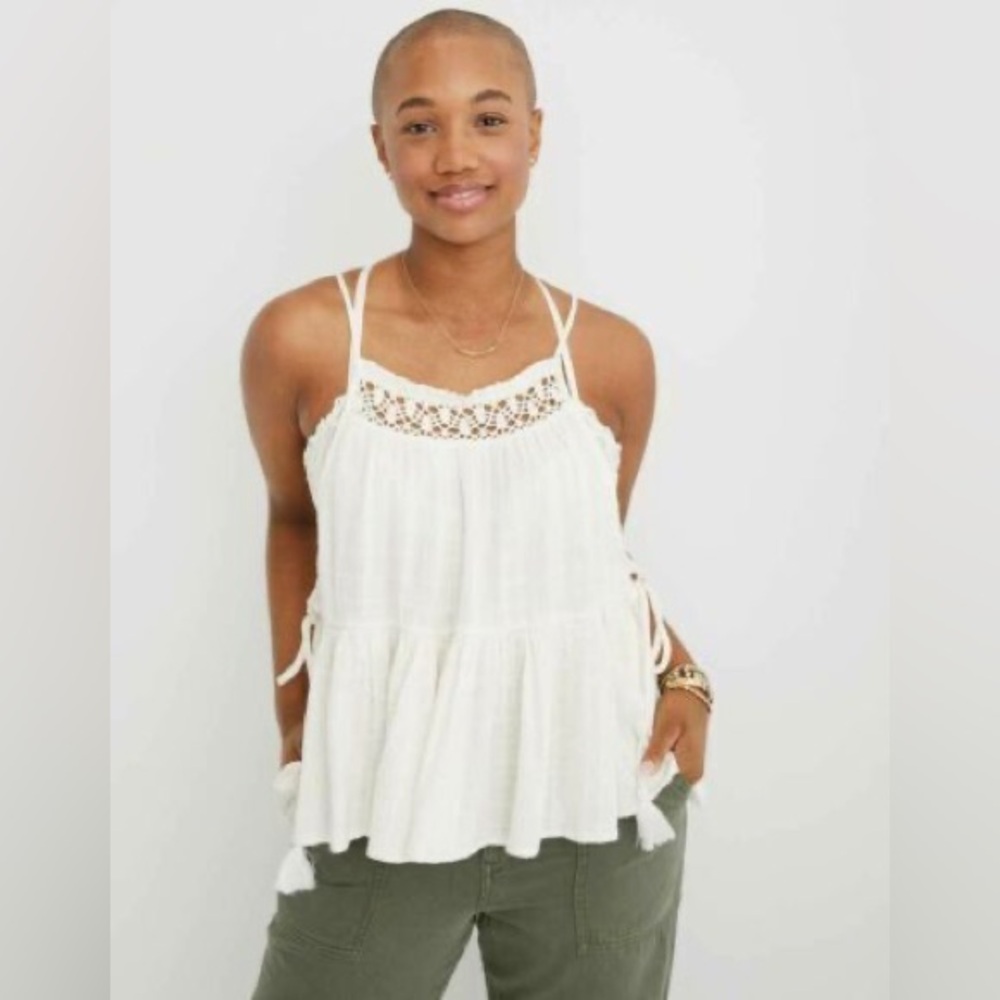 NWT aerie women’s side-tie boho swing tank. Size Small